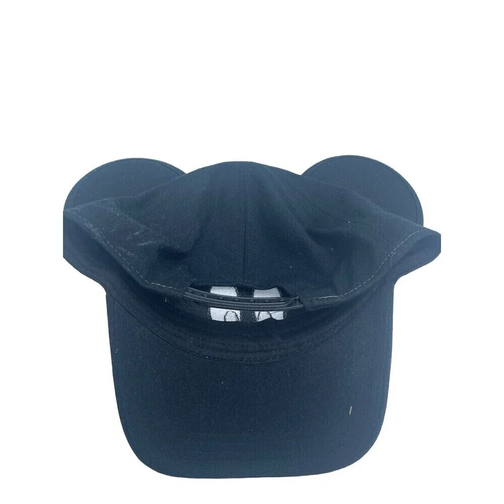 Mickey Mouse Face and Ears Youth Sized Adjustable Hat Black